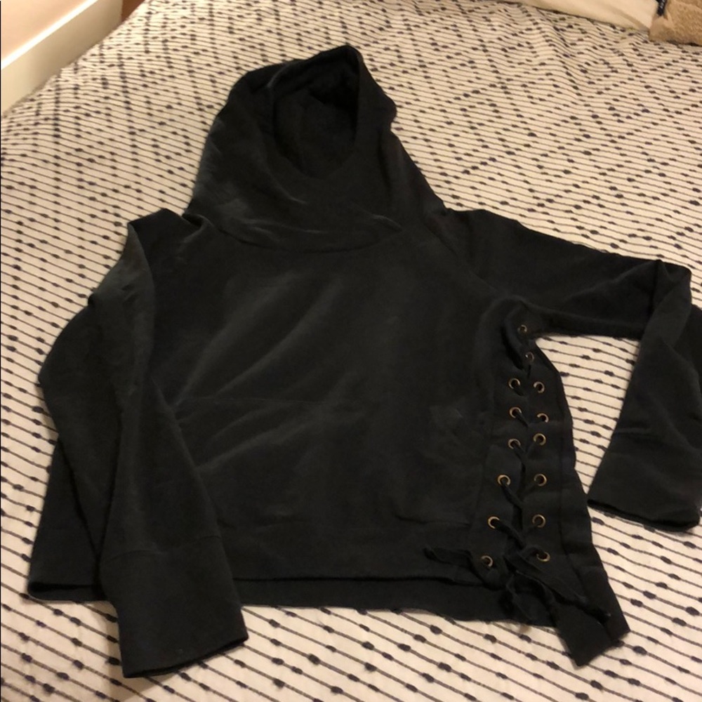 Super cute/comfy cowl neck hoodie w/ side tie